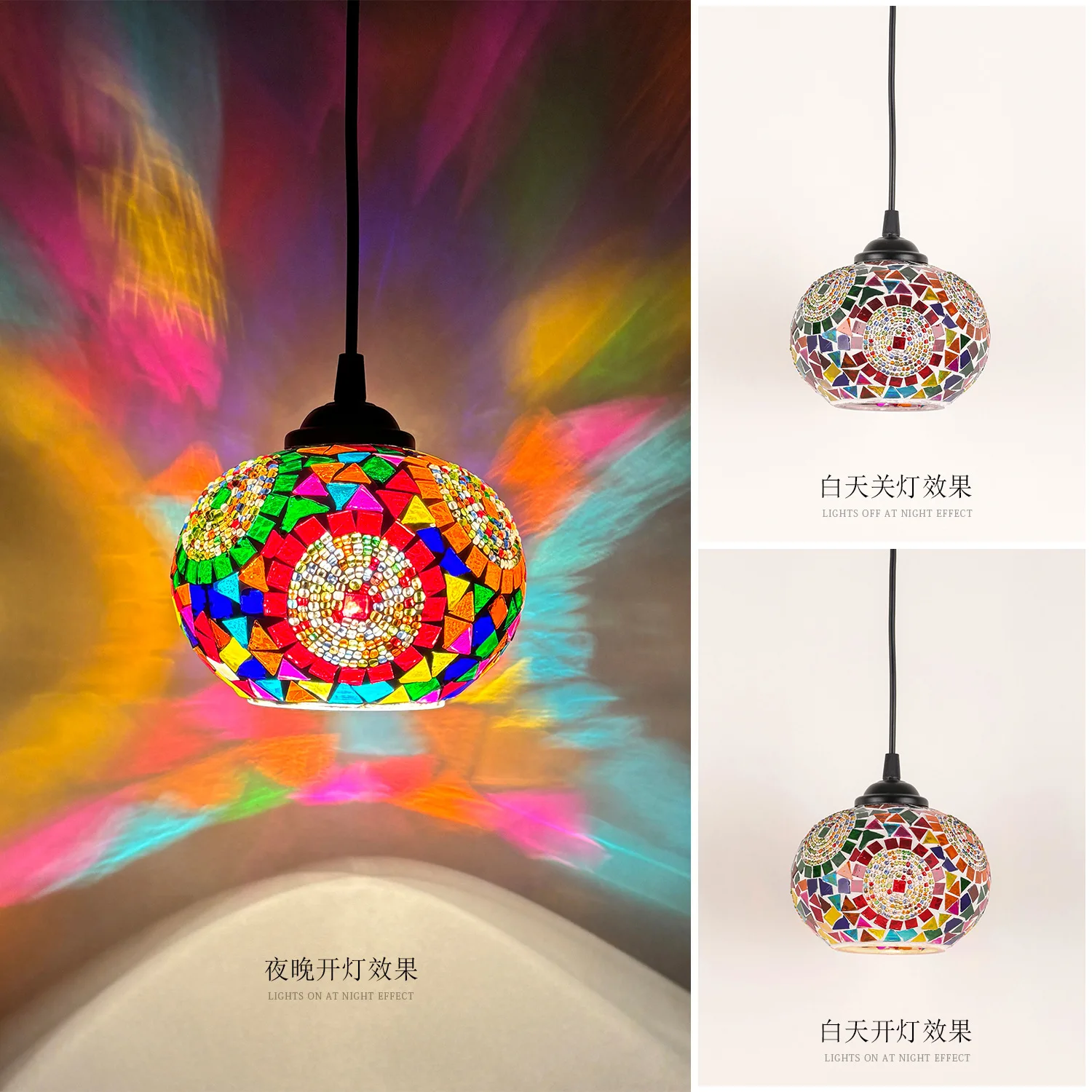 

Bohemian Bedroom Bedside Lamp European Aisle Balcony Light Bar Dining Chandelier Mosaic Bar Small Chandelier hanglamp woonkamer