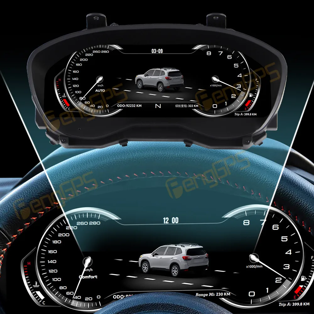 LCD Digital Cluster For Subaru Forester 2019-2024 LCD Instrument Panel Speedometer Odometer Dashboard Display