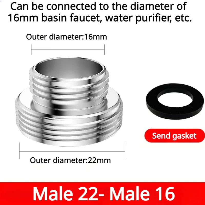 1 Stks/partij M22 Naar M20 M18 M28 Draad Roestvrij Staal Connector Kraanverbindingen Waterzuiveraar Accessoire Keuken Waterkraan Adapter