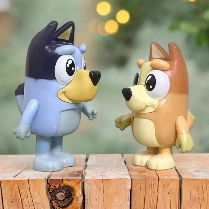 12 pièces Bluey série familiale Bandit chili Bingo mignon drôle australien bétail chien articulations poupées mobiles figurines d'action modèle jouets