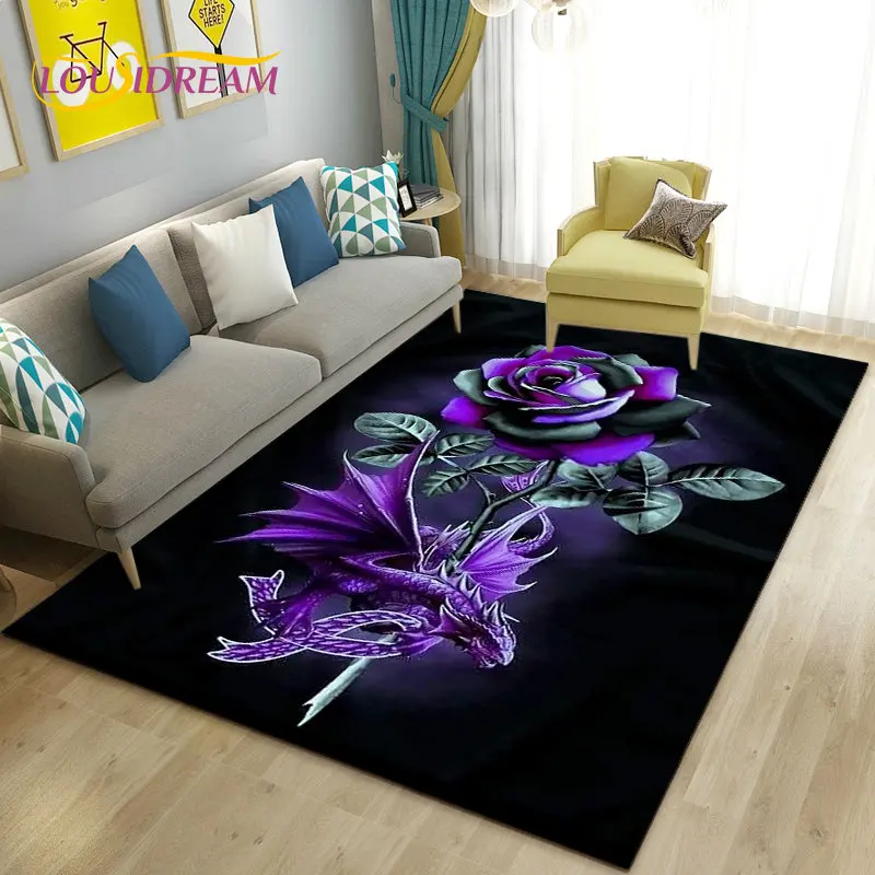 Dandelion สดดอกไม้ใบพรมพรมพรมสำหรับห้องรับแขกห้องนอนโซฟาพรมเช็ดเท้าตกแต่ง,ห้องครัวแผ่นกันลื่น