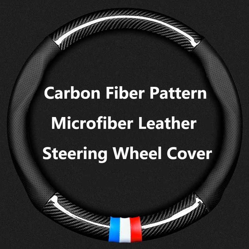 Microfiber Leather Car Steering Wheel Cover Anti-Slip For Roewe RX5 i5 i6 RX3 RX8 ERX5 350 550 750 950 E50 W5 Car Accessories