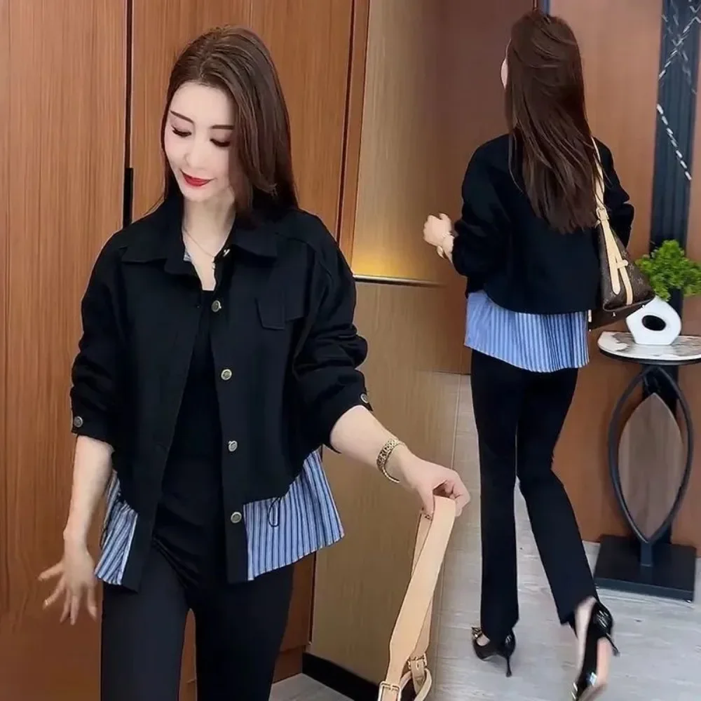 Spring Autumn Blouson Jacket for Women Drawstring Coats Woman 2025 Trend Pretty Long Sleeve Cheap Fashion New in Outerwears Sale