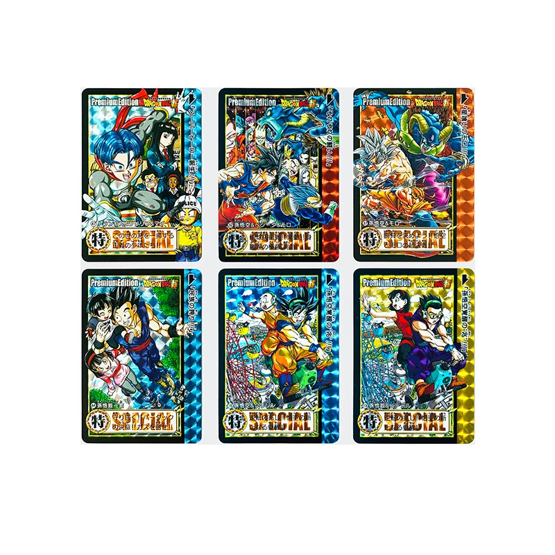 Tarjeta Coleccionable de Personajes de Anime de Dragon Ball, Son Goku, Yamcha, Bulma, Tien Shinhan, Majin Buu, Juguete de Dibujos Animados Hecho a Mano, Regalo de Navidad