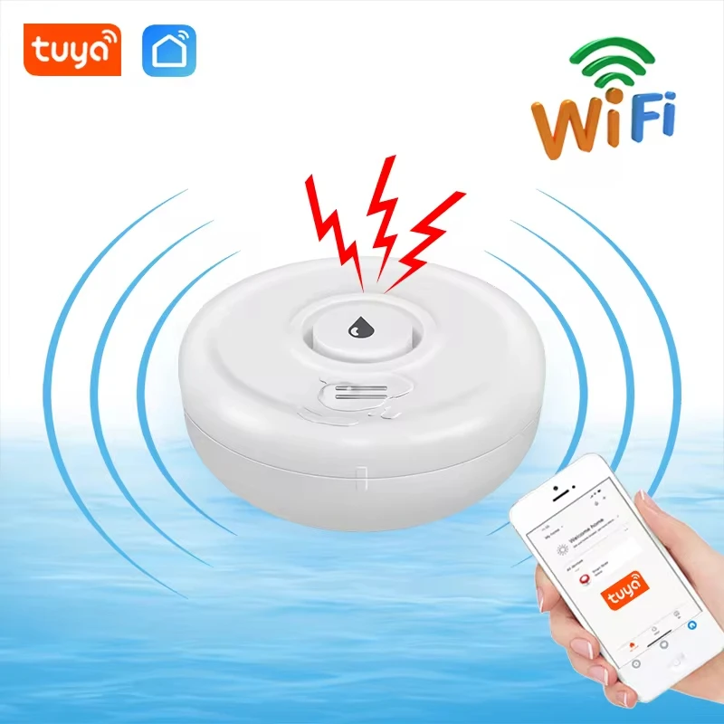 

Датчик утечки воды Tuya Zigbee с Wi-Fi и управлением через приложение