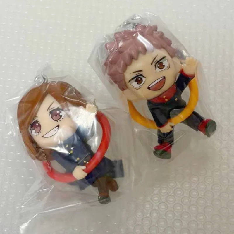 

Takara Tomy Jujutsu Kaisen Q Version 3D Gashapon Figure Keychain Yuji Itadori Satoru Gojo Anime Hanging Pendant For Anime Fans