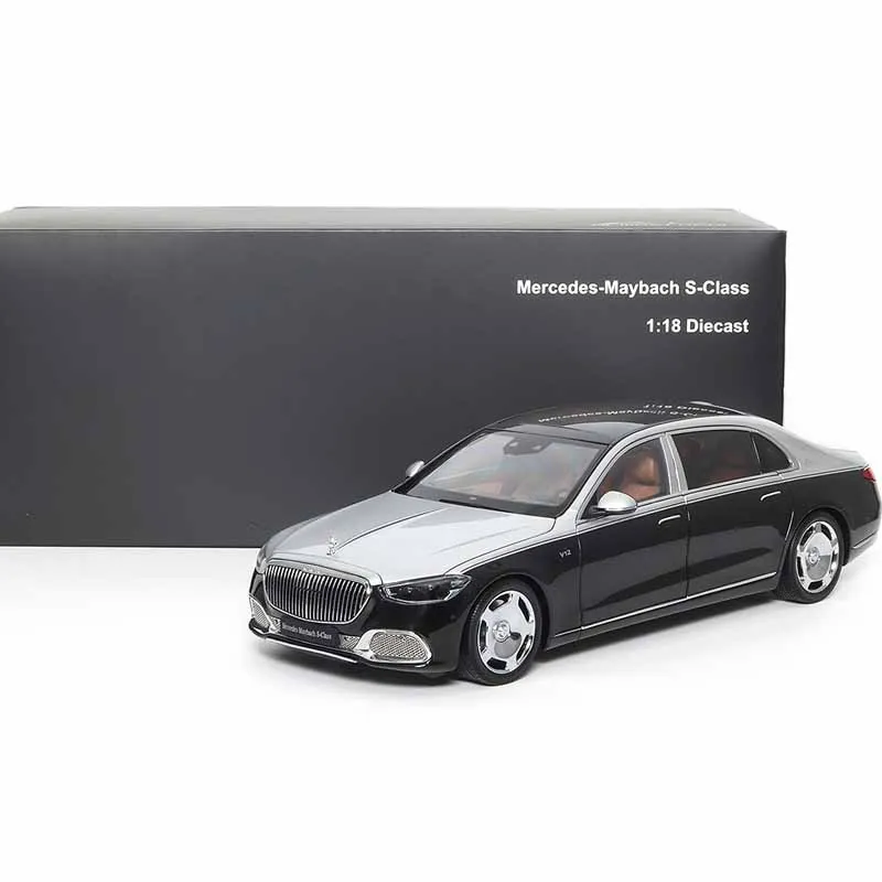 Almost Real Car Model 1/18 Benz Maybach S-Class 2021 Edition Simulation Car Model Room Display Models Boy Collection Toys Gift