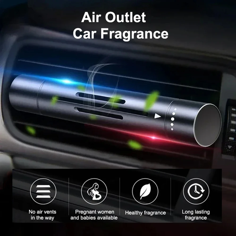 Car Fragrance Air Freshener Outlet Car Air Conditioning Vent Clip Solid Perfume Stick for Auto Office Kitchen Aroma Diffuser