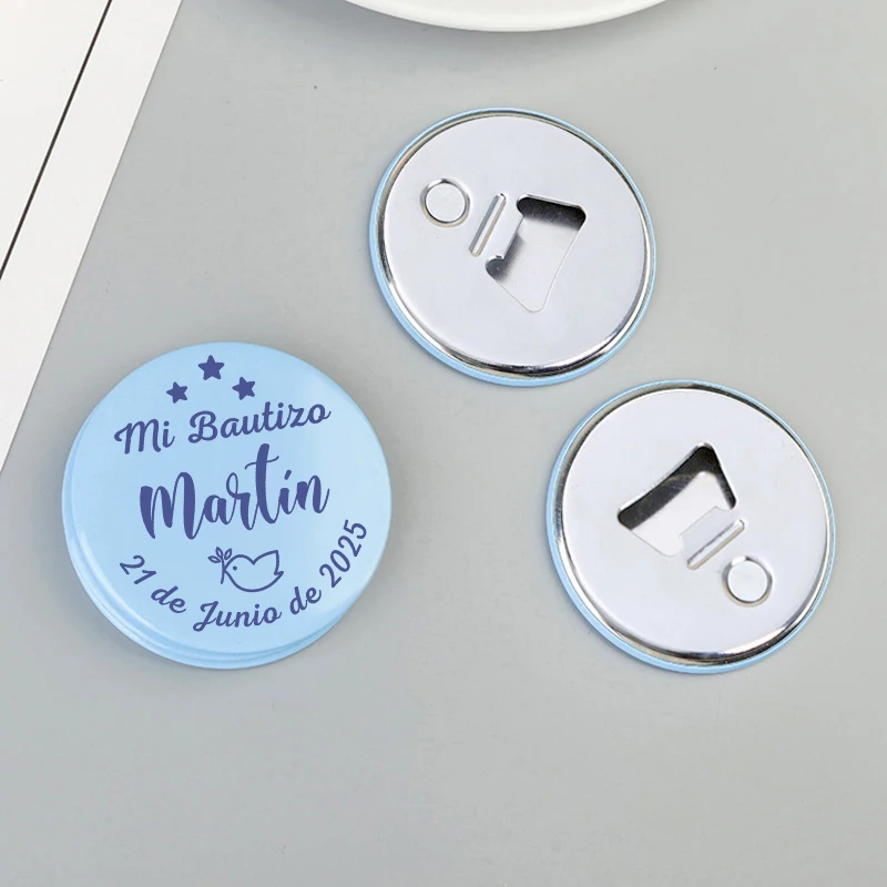 Baptism Souvenirs for Guests Custom Party Favors Fridge Magnet with Bottle Opener Baptism Favors Personalized Christening Favors