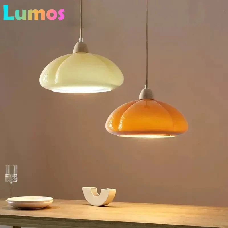 

Nordic Pumpkin Pendant Light Bedroom Dining Room Children Home Decoration Cute Boy Girl High-End Kitchen Light 30CM