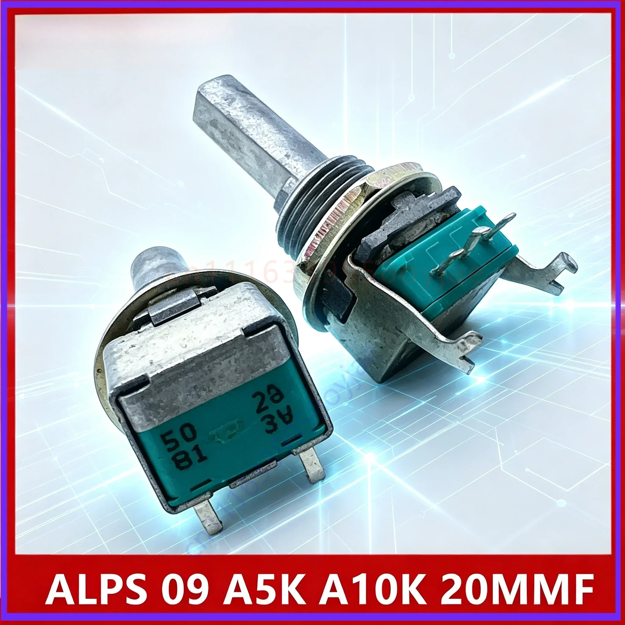 Precision ALPS 09 RK09 Potentiometer for A5K A10K B10K B100K 20MMF D-Shaft 10PCS/LOT