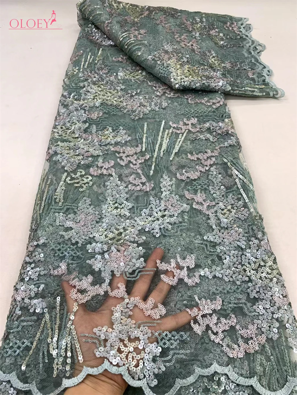 Tecido de renda bordado para vestido de noiva africano clássico, malha francesa, lantejoulas, alta qualidade, mais recente, elegante