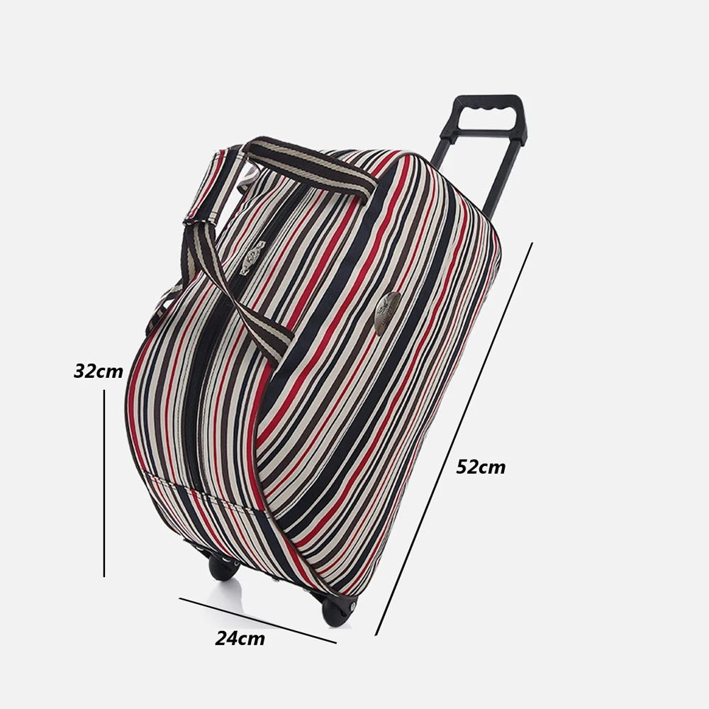 Valise Oxford Trolley grande capacité pour hommes et femmes, sac à bagages pliable étanche, boîte de voyage courte distance, 20 amarans