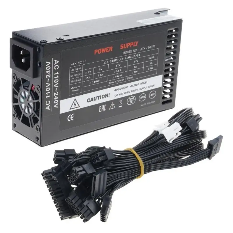652F Quiet Cooling Fan 600W Flexs ATXs Power Supply for High Performances