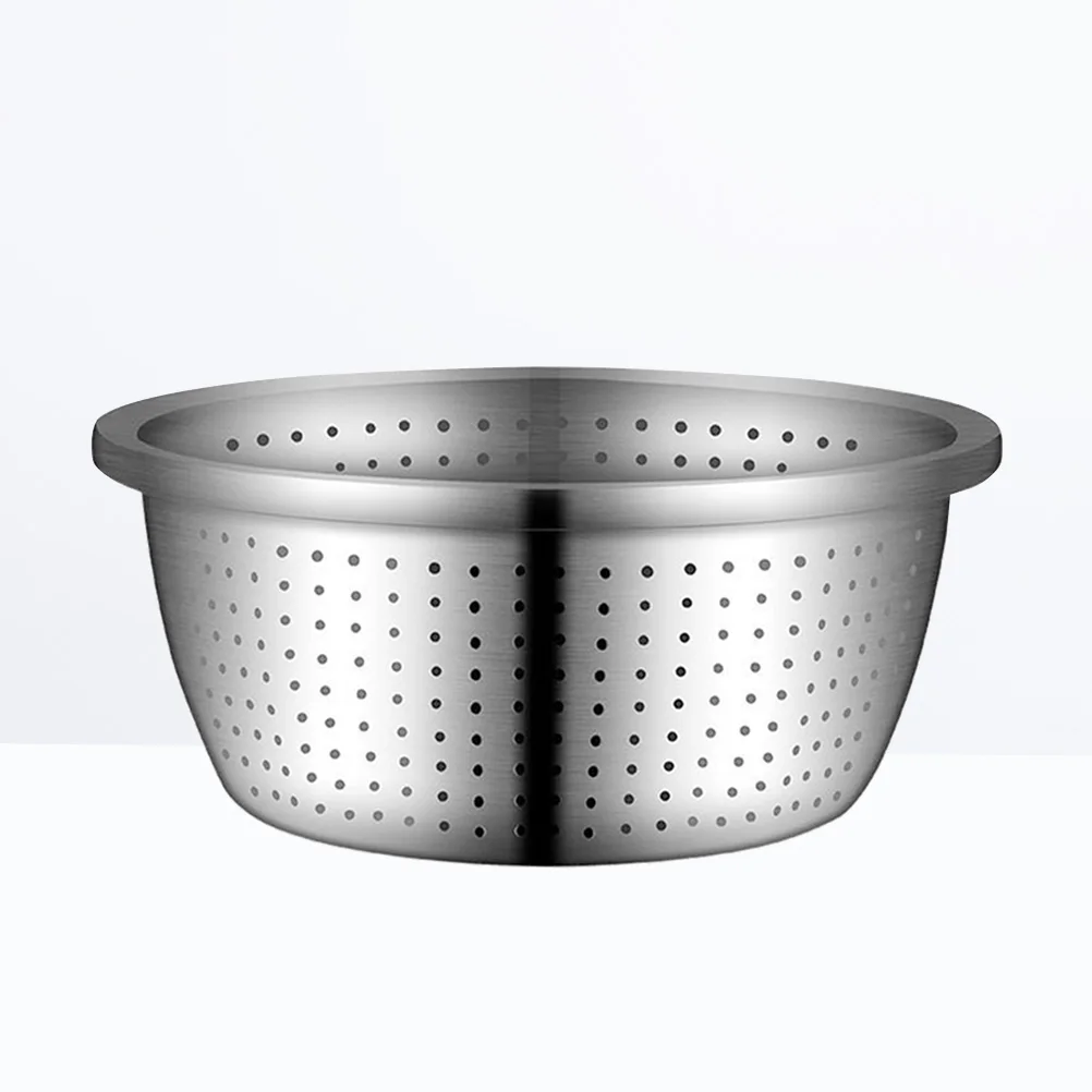 

Stainless Steel Drain Bowl 304 24Cm Fruit Vegetable Washing Basin Kitchen Drying Tool Multi Holes Efficient Rustproof Portable