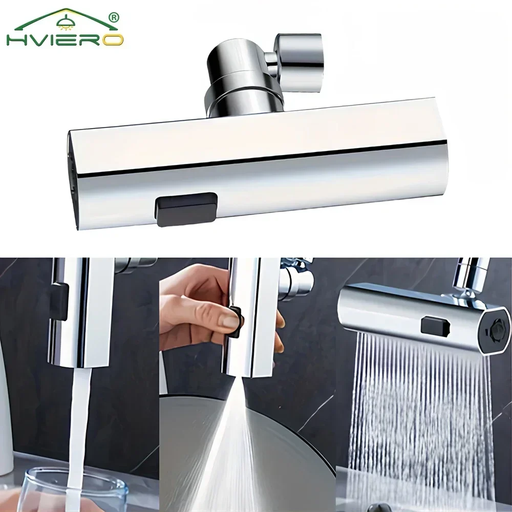 

Faucet Extender Universal Multifunctional Waterfall Splash-proof Adapters 3Switch Modes Rotate Sinks Wash Basin Bathroom Kitchen