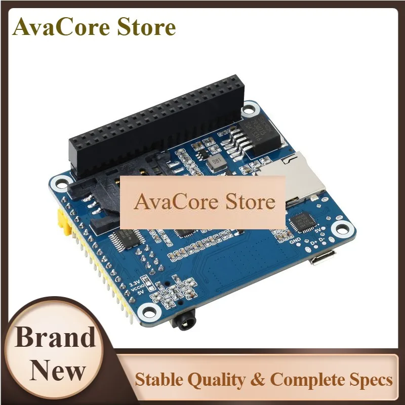 AvaCoreSIM7600CE-JT1S 4G HAT For Raspberry Pi, Supports 4G / 3G / 2G Communication, For China