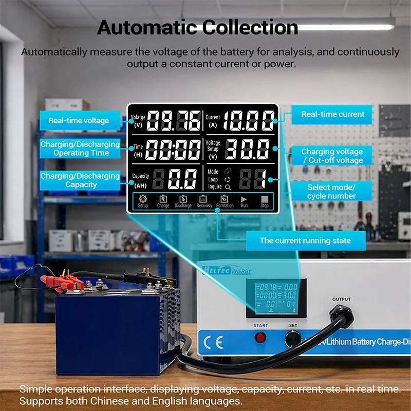 Heltec 9-99V 20A Single Channel VRLA/Lithium Battery capacity Tester/Discharge Digital Display Load Tester for NiMH Lipo/Lifepo4