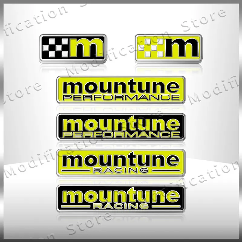 3D Metal Performance M Flag Emblem Mountune Racing Badge Rear Trunk Fender Body Sticker For Ford Focus Fiesta Mondeo Kuga