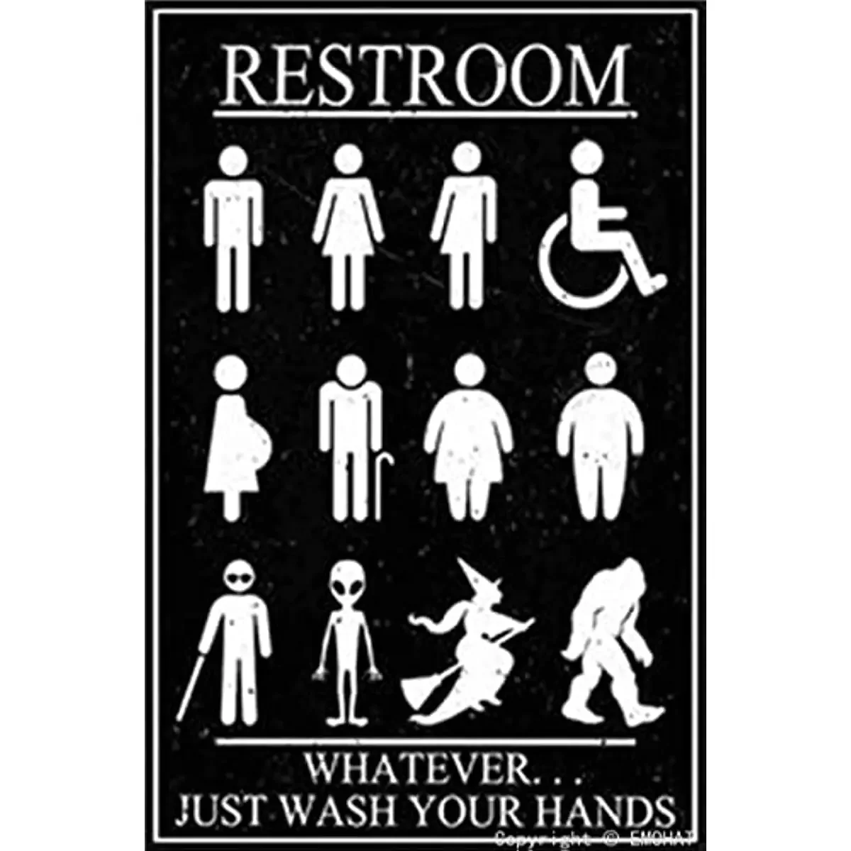 

Funny Restroom Sign Whatever Just Wash Your Hands Style Metal Door Sign Bathroom Door Sign For Toilet Home Hotel Wall Decor