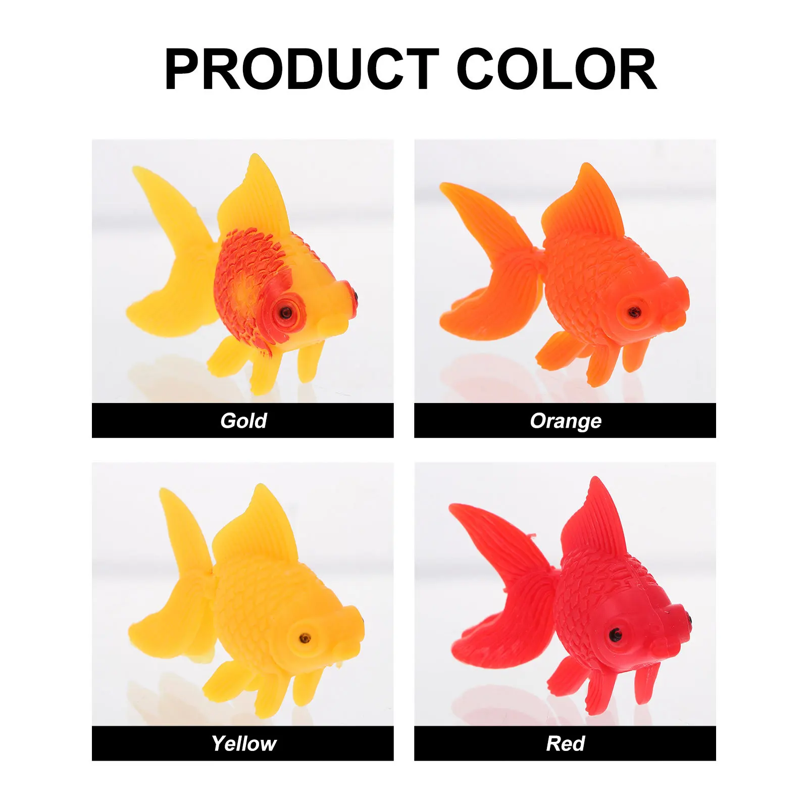 

16 Pcs Plastic Imitation Fish Aquarium Artificial Goldfish Simulation Fake Tank Decorations