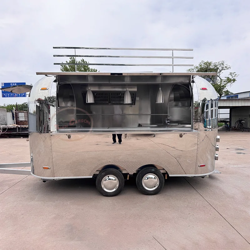 

Fresh Breeze Outdoor Food Trailer Fashionable Hygienic Safe Design for Street Food Catering
