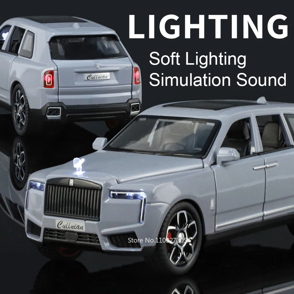 1:32 Rolls-Royce Cullinan Dawn Modell Spielzeug Druckguss Legierung Auto Sound Licht Zurückziehen Türen Geöffnet Miniatur Autos Simulation Ornament