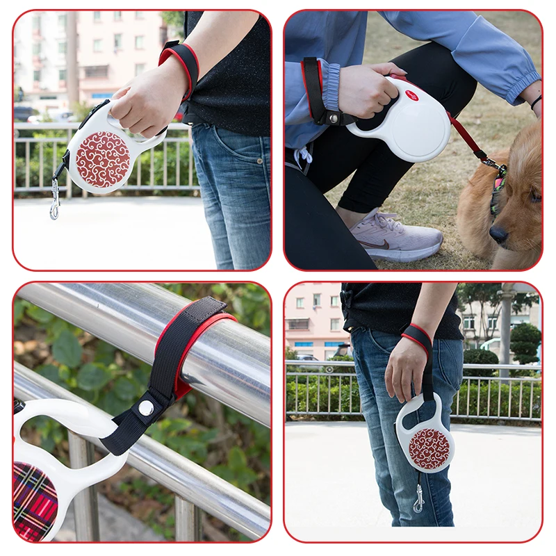 New Dog Retractable Leash Wrist Strap Hands Free Pet Leash Automatic Bracelet Adjustable Walker Lead Rope Accessories Supplies