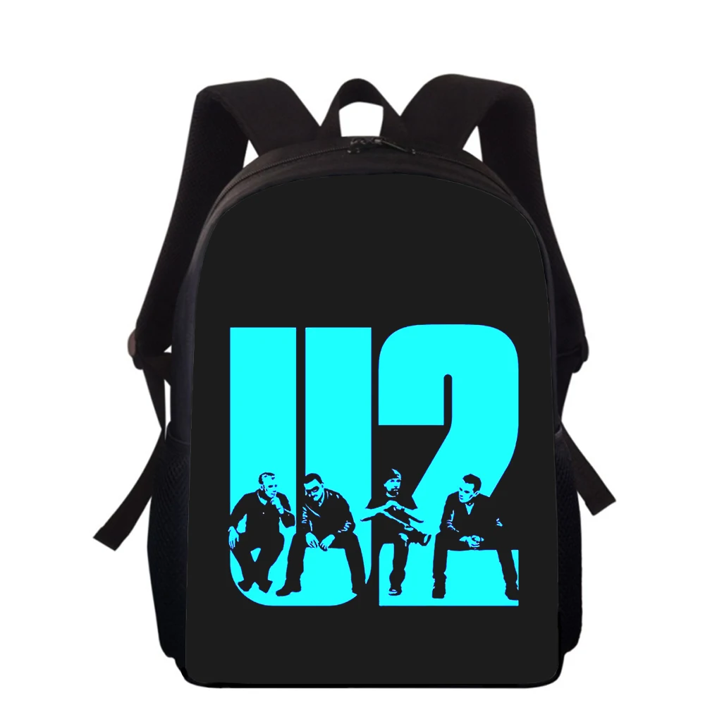 U2 band 15 "Impressão 3D Crianças Mochila Sacos De Escola Primária para Meninos Meninas Back Pack Estudantes Escola Sacos De Livro