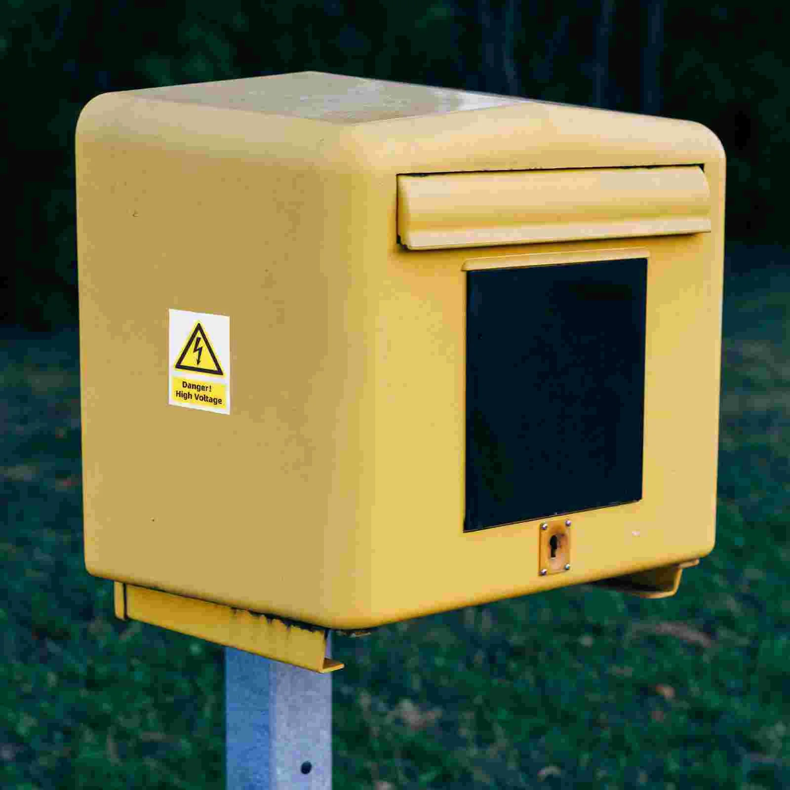 High Voltage Label Electric Fence Sign Sticker Warning Labels Danger Stickers PC Safety