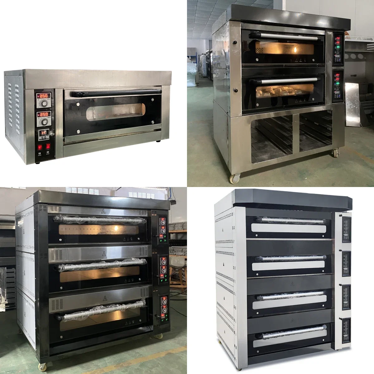 1 Deck 2 Deck Commercial Bakery Baking Oven Machine Home Use and Hotels Electric Gas Bread Making Bakery Deck Oven