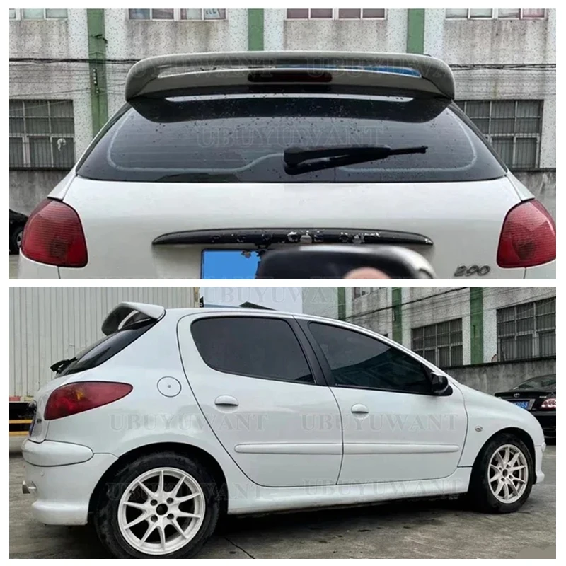 Alerón trasero de imprimación de ala trasera de coche de Material ABS de alta calidad para alerón Peugeot 206 para alerón Peugeot 206 207