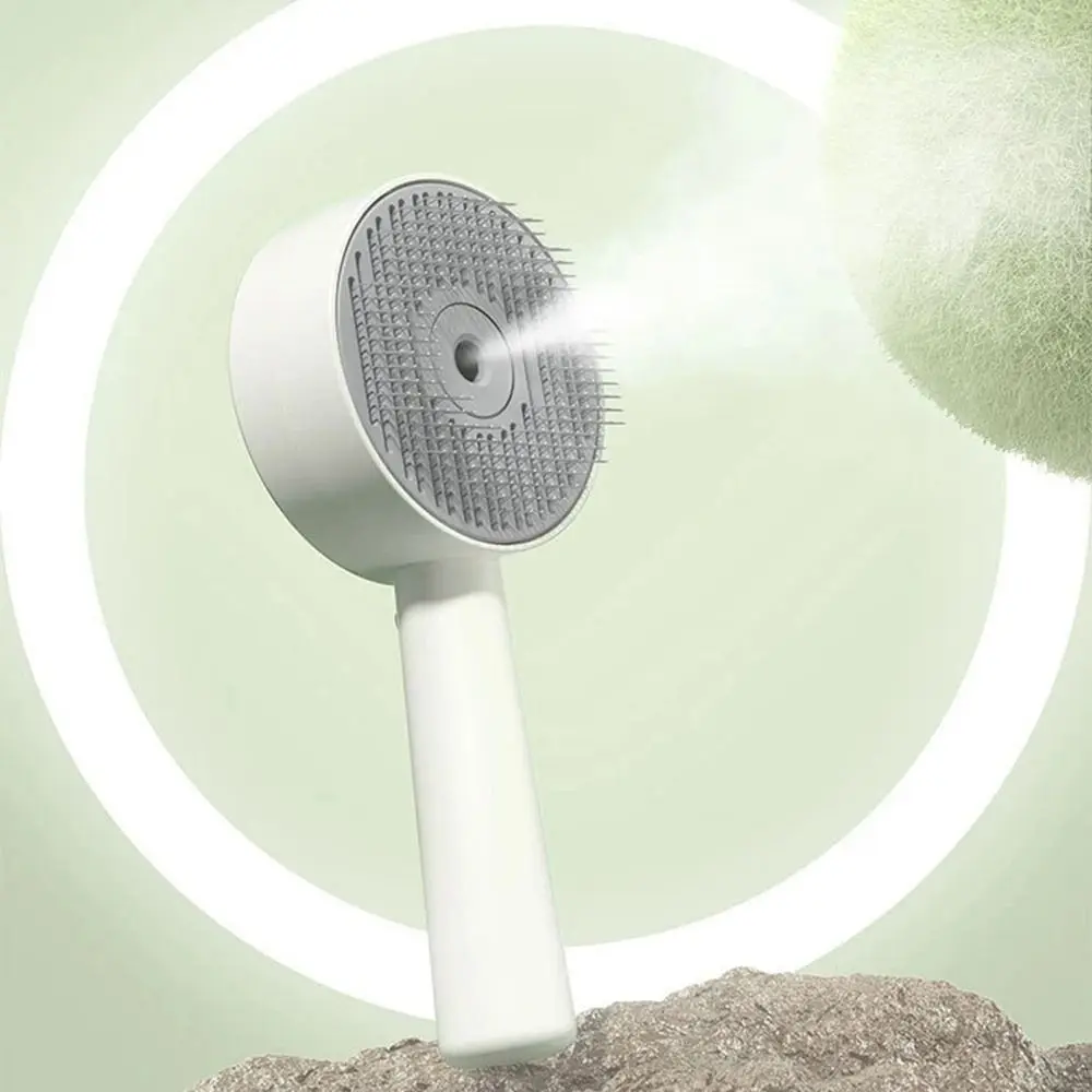 

Anti-Static Pet Spray Hair Comb Massaging Demating Steam Spray Hair Remover Anti-slip Handle Gentle Effective