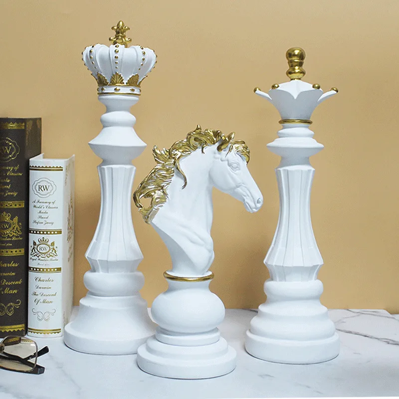 King, Queen, War Horse Chess Ornaments, Resin Crafts Decoration, Home and Office Decorations, Gift Giving