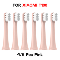 4/6PCS Brush Heads for XIAOMI T100 Soft DuPont Bristle Brush Vacuum Nozzles Refills Electric Toothbrush Head