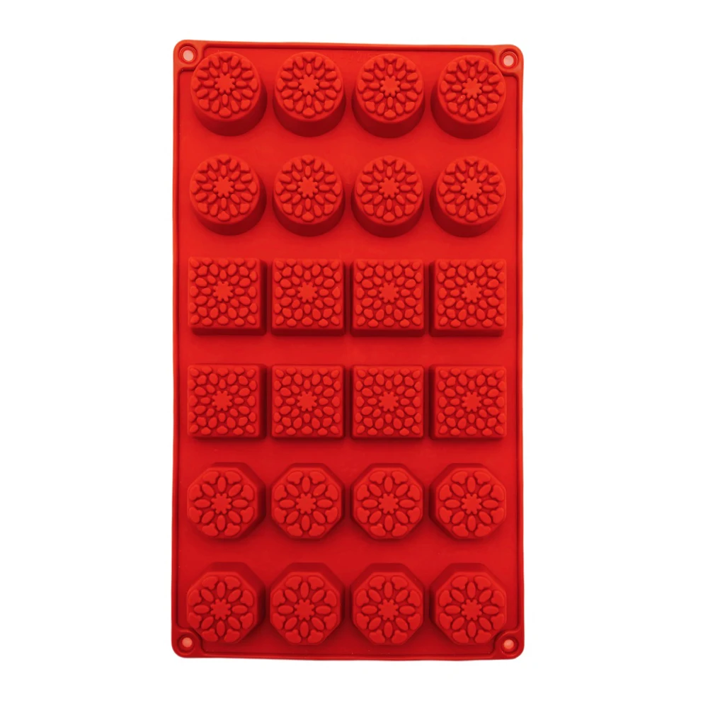 New Arrival 24 Hole Round Square Silicone Chocolate Mold DIY Ice Grid Handmade Soap Mold DIY French Dessert Dim Sum Kitchen Tool