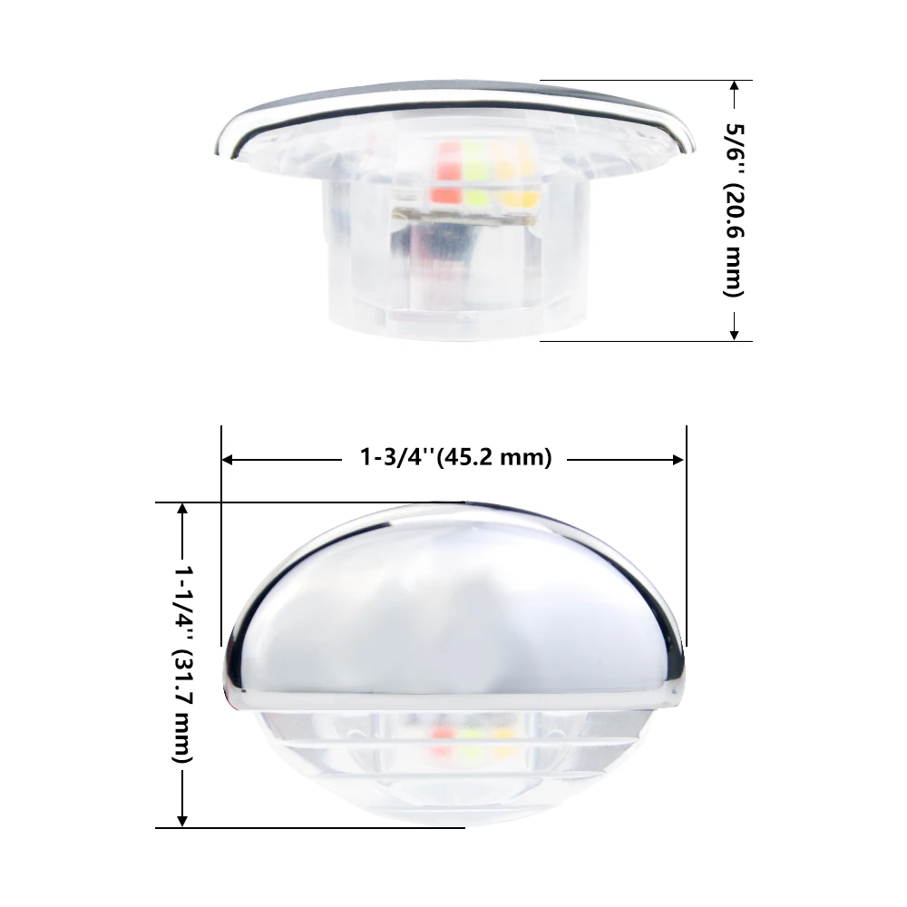 1 шт./2 шт. светодиодная подсветка для лодки, миниатюрное украшение для автомобиля на колесах/освещение для лестницы/дорожек, красный/зеленый/синий/белый градиент, разные цвета