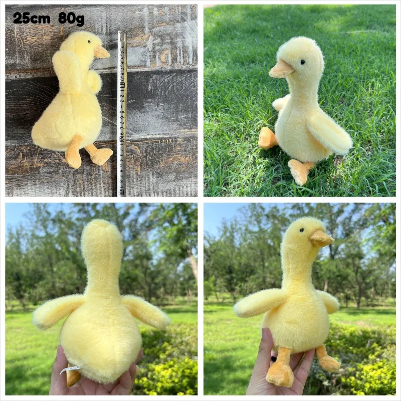25 cm gebratene gelbe Ente Plüschtier, niedliche weiche Ente, Plüschpuppe, Rucksack-Anhänger, Tasche, Schlüsselanhänger für Kindergeburtstagsgeschenke