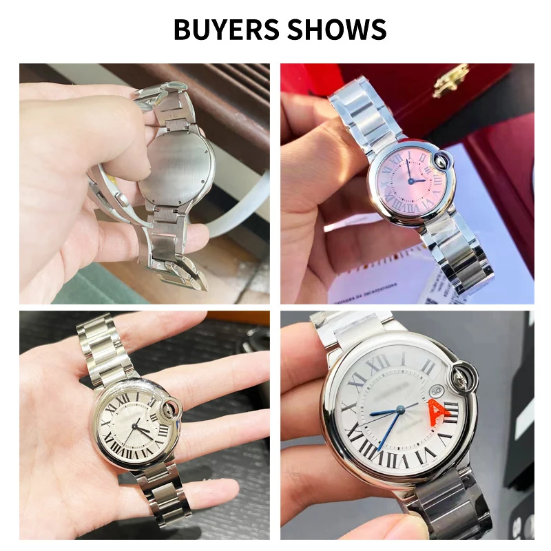 For Cartier Ballon Bleu De Series Watchband Men Women 28 Steel Strap 42mm33 Bracelet 36 Convex Interface Solid Steel Watch Strap