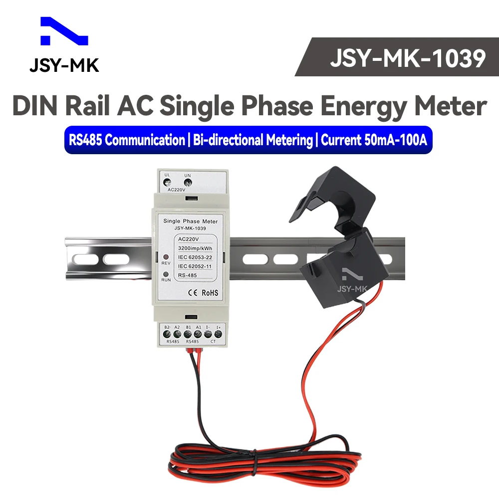 Single Phase AC Power Energy Meter Module 100A RS485 Bidirectional Measurement JSY-MK-1039