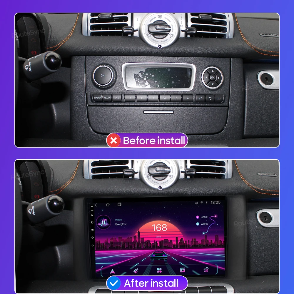 Android Car Radio Multimedia Video Player For Mercedes - Benz SMART Fortwo 2011 - 2015 Cabrio/Coupe 451 Carplay Auto Head Unit