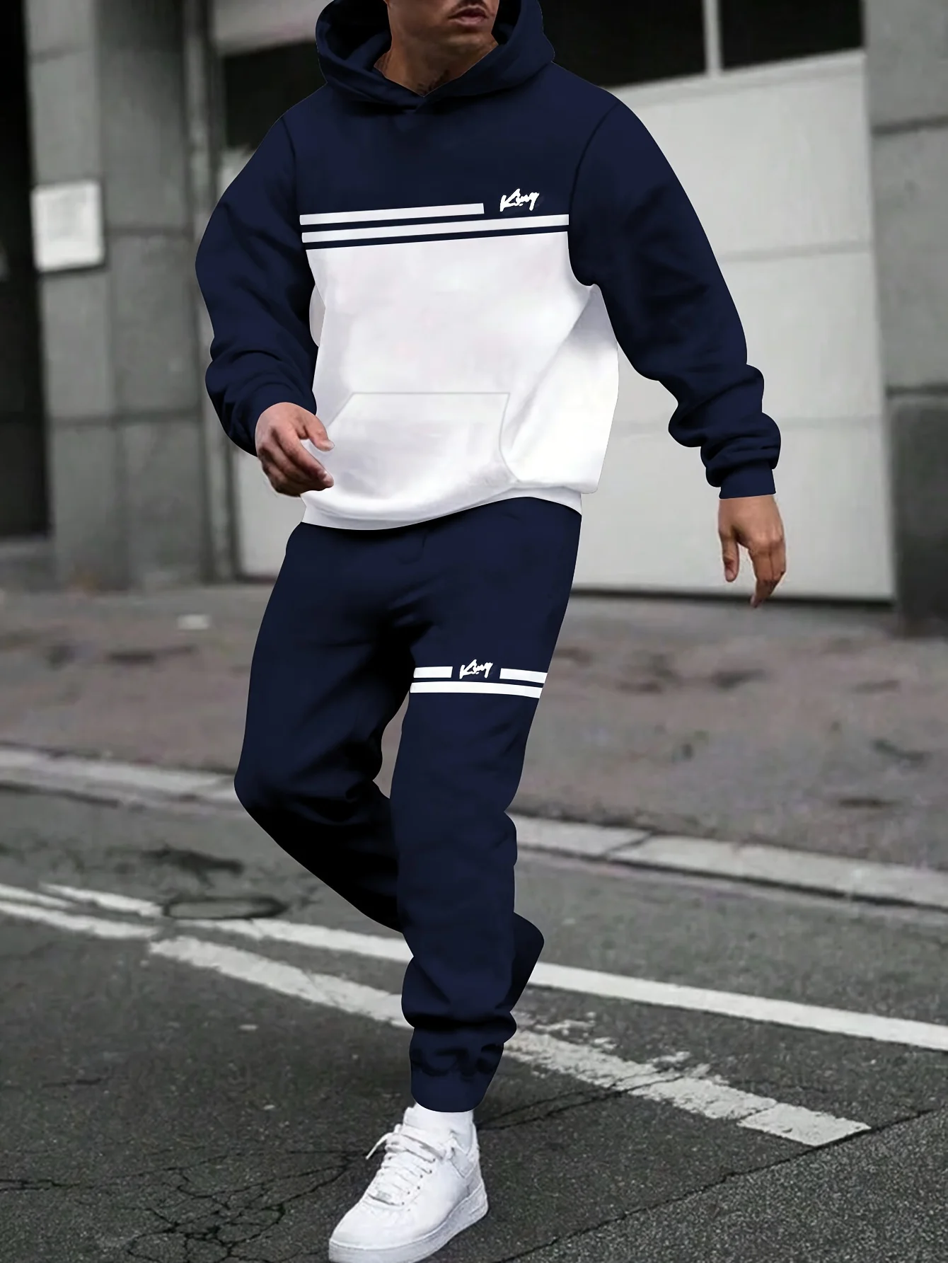 

Осенне-зимний мужской комплект с капюшоном, мужской повседневный комплект, длинный спортивный комплект с капюшоном, комфортный комплект, быстросохнущий и дышащий комплект с капюшоном