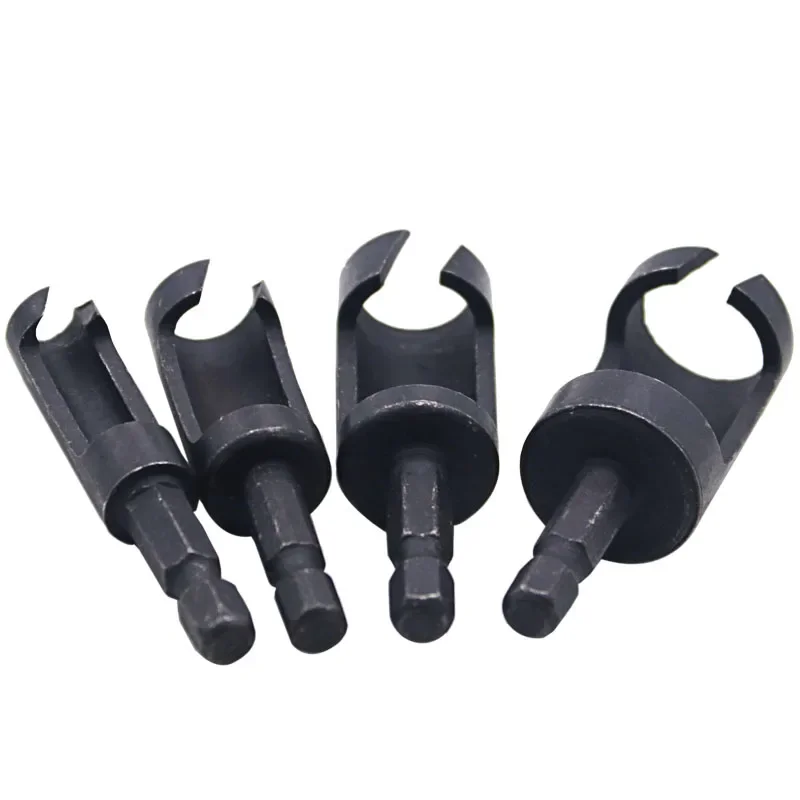 

4pcs Carbon Steel Carpenter Woodworker Hole Wood Plug Cutter Cutting Power Tool Wooden Drill Bit Hex Shank 6mm 10mm 13mm 16mm
