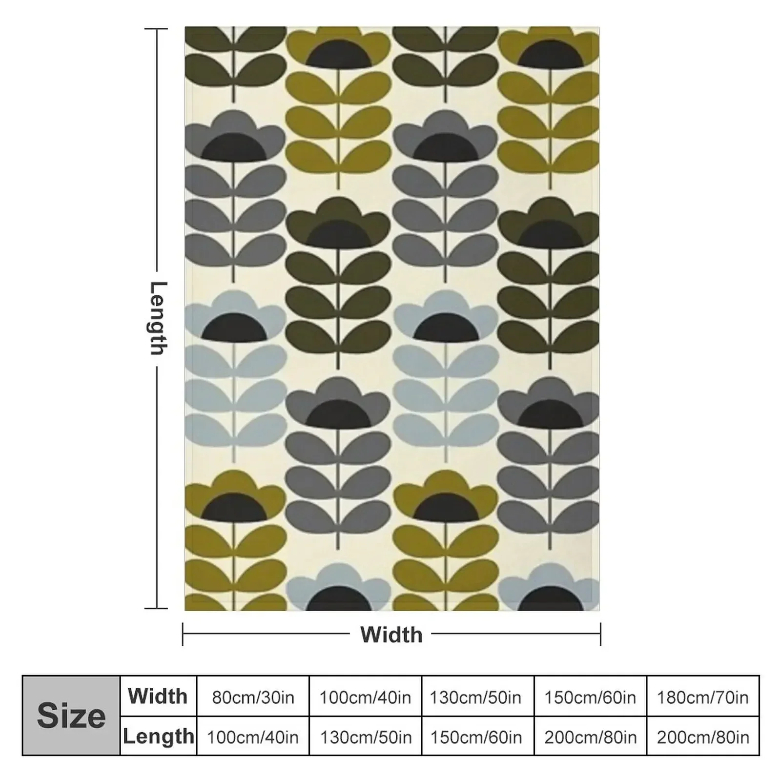 orla kiely stem flowers patterns Throw Blanket Designers christmas decoration Summer Beddings Blankets