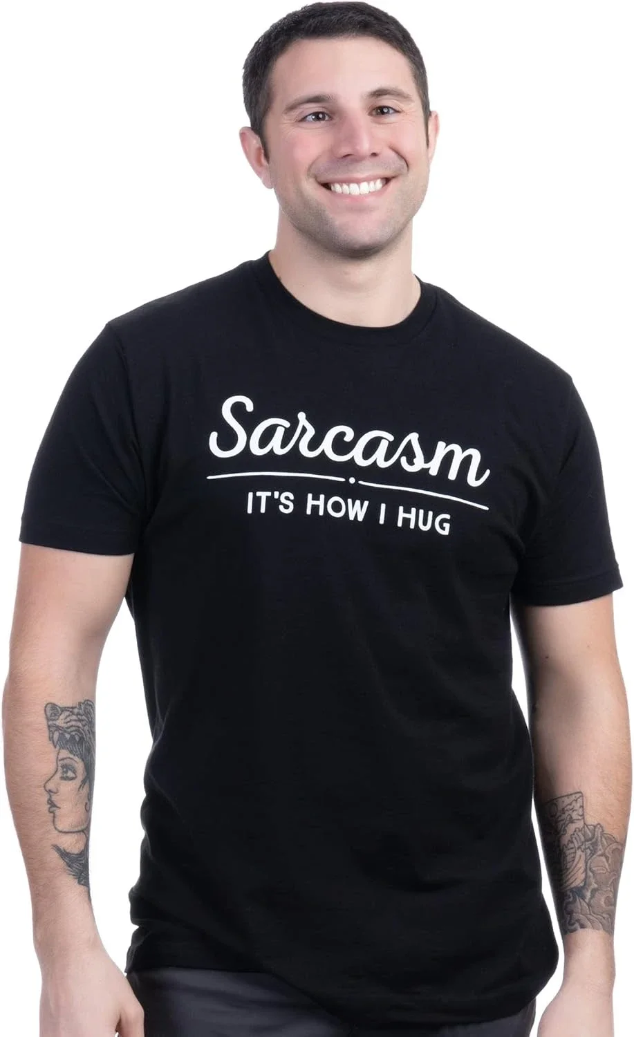 

Humor Joke Attitude for Men Women Funnt T-Shirt Sarcasm, It's How I Hug Funny Sarcastic Graphic Tee Shirt