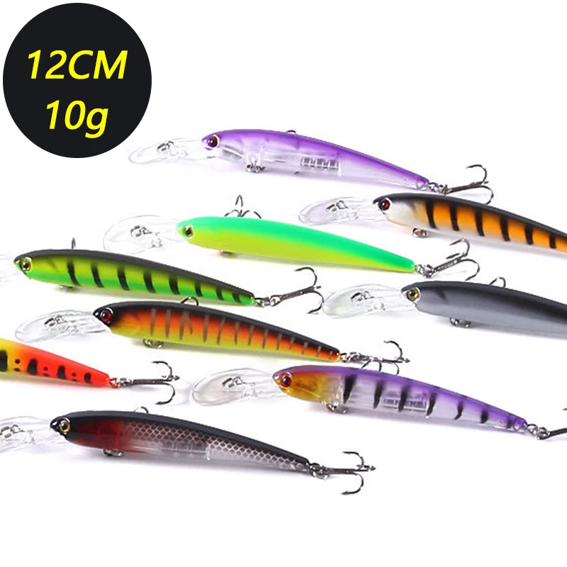 2026 Random Minnow Fishing Lure 3/5/8Pcs 12CM/10G Size High Quality Artificial Hard Bait For Outdoor Fishing Accessories