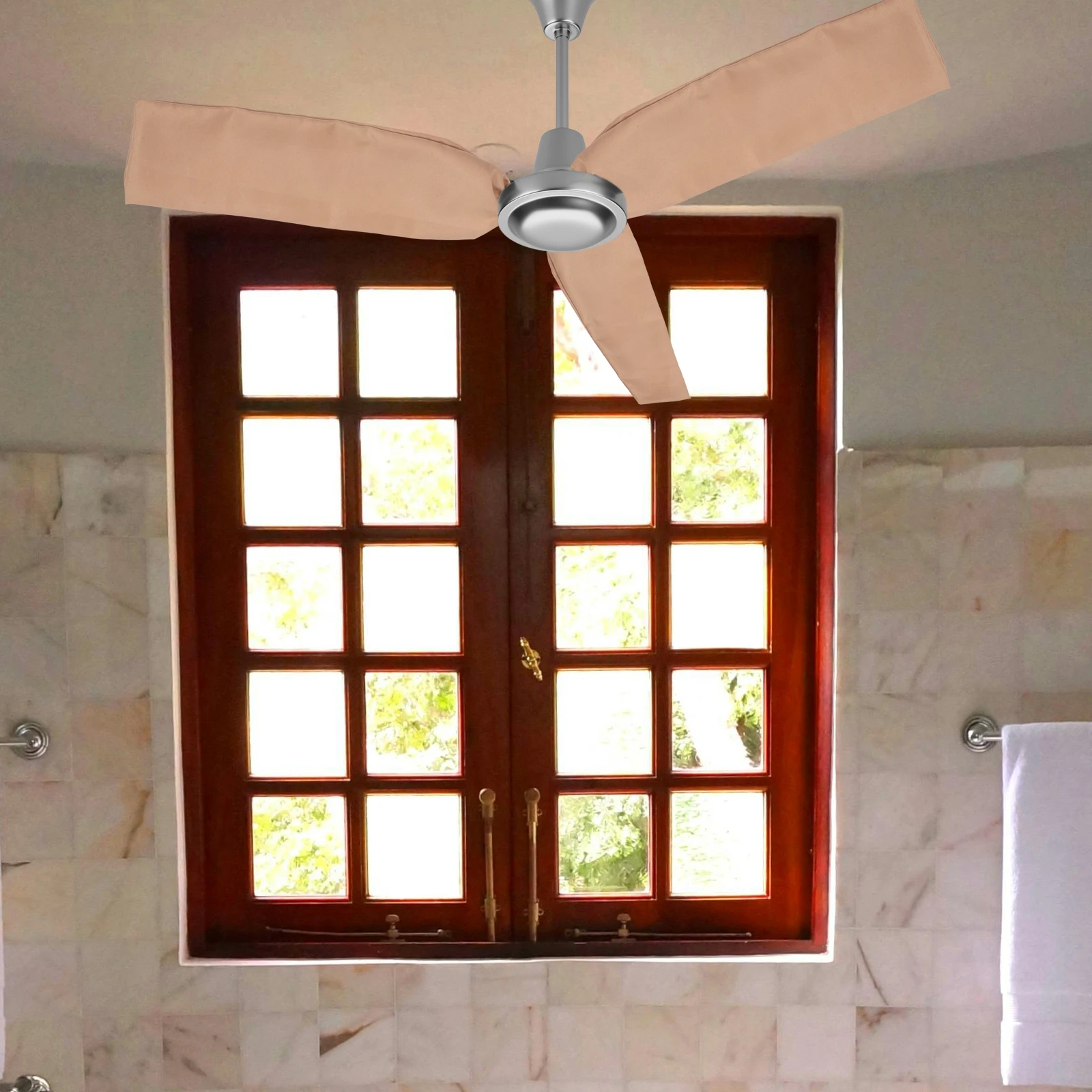 

1 комплект потолочных чехлов для лезвий, моющиеся сменные рукава для подвешивания электрической защиты от пыли, эффективный потолок воздуха