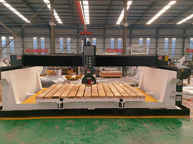 Automatic 5 Axis Stone Cutter CNC 4+1 Bridge Saw Slab Cutting Machine for Processing Marble Kitchen Countertop