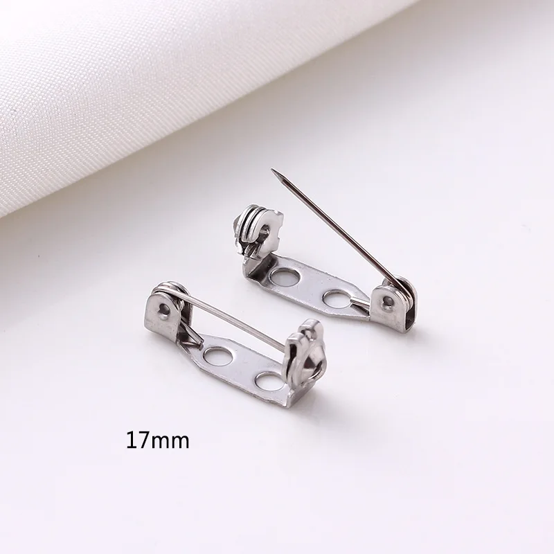 BoYuTe (100 Pieces/Lot) 316 Stainless Steel Safety Pins Brooch Base Hand Made Materials Diy Jewelry Accessories and Components view 4