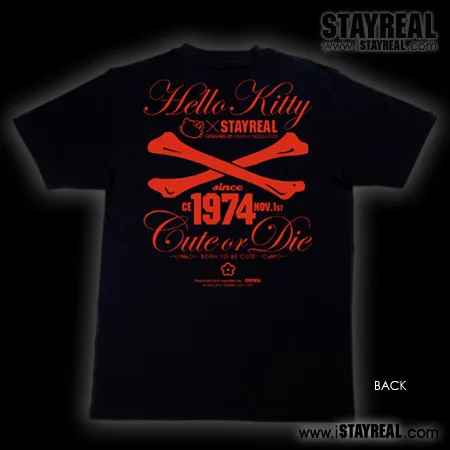 STAYREAL Collaboration Robot Hello Kitty Graphic T‑Shirt Men Women Retro Neon Print Short Sleeve Cotton Unisex Streetwear Tees